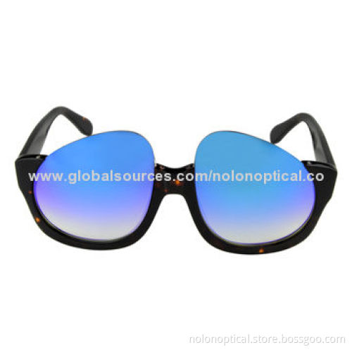 Party Joke Club Sunglasses with Mirrored Blue Sunlens